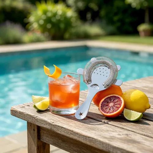 Miniatura 7 de Homestia Hawthorne - Colador de cóctel de acero inoxidable con resorte extraíble de alta densidad para bartending, cocteleras Boston y vasos Colador