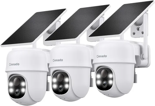 Miniatura 11 de Cámaras 2K para seguridad en el hogar, cámara inalámbrica WiFi de 2.4 G para exteriores, energía solar/batería con panel solar, visión de 360°