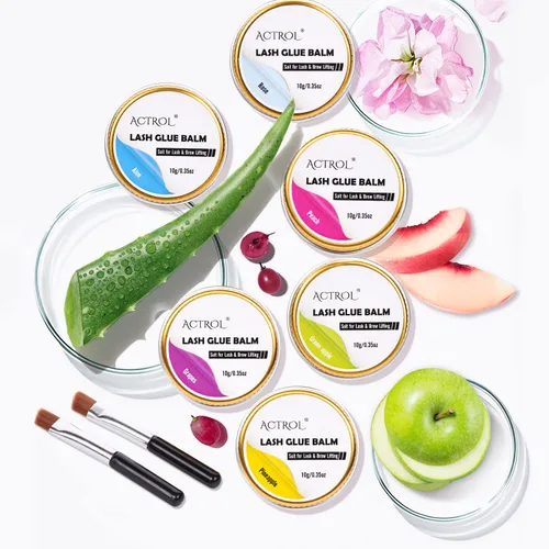 Miniatura 6 de ACTROL Bálsamo de pegamento para levantar pestañas, permanente, aloe de sujeción fuerte, para pestañas y cejas, pegamento para cejas adhesivo