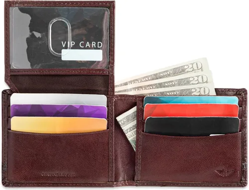 Miniatura 26 de Dockers Mens piel Capacidad extra Slimfold Bifold Wallet