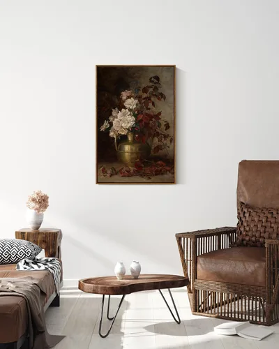 Miniatura 3 de VIYYIEA Arte de Pared en Lienzo Enmarcado Decoración del Hogar, Decoración de Granja Valles Ondulantes bajo Cielos Despejados Pintura de Pared
