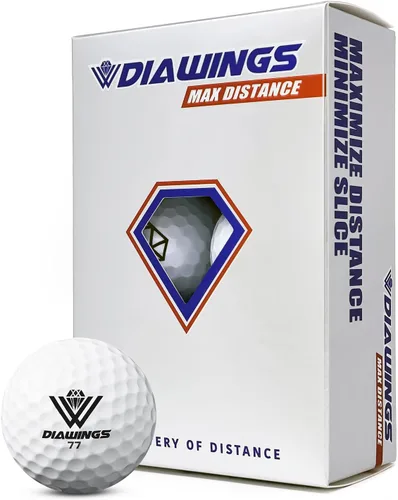 Miniatura 10 de Diawings Max Distance - Pelotas de golf para máxima distancia, anticorte, giro bajo, tiros rectos, media docena, 6 pelotas Blanco, rosa, naranja