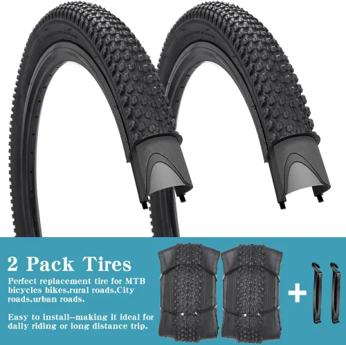 Miniatura 2 de Paquete de 2 neumáticos de bicicleta de 14/16"/18"/20"/26"x2.125" con o sin tubos interiores 14/16/18/20x1.75/1.95/2.125 AV 1.260 in válvulas