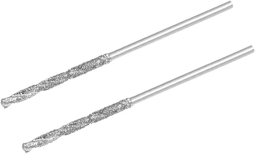 uxcell Brocas de acero de alta velocidad de la torsión del diamante de 3.0 ft m para las baldosas de piedra de cristal de las conchas del mar 2