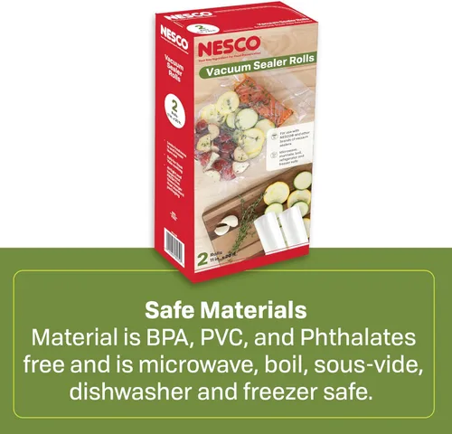 Miniatura 6 de Bolsas selladoras de vacío manuales VS-10HB, pequeñas, transparentes, paquete de 24 unidades, De Nesco, Transparente