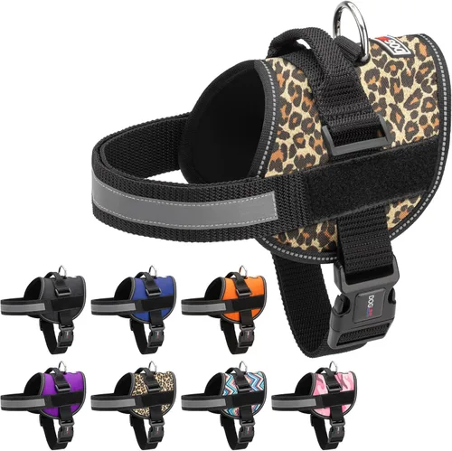 Miniatura 24 de Dogline Arnés para perro, chaleco reflectante ajustable sin tirones con asa para caminar, entrenar, transpirable, arnés sin estrangulamiento