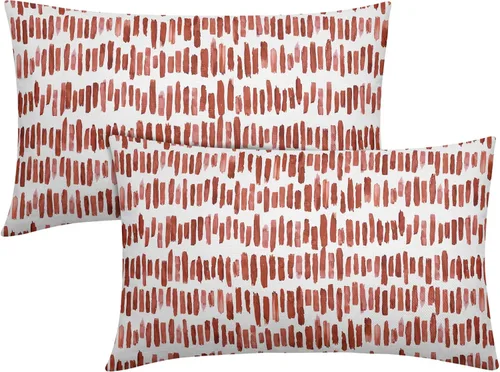 Miniatura 33 de Juego de 2 fundas de almohada de rayas negras para exteriores, 16 x 16 pulgadas, diseño geométrico de rayas abstractas, algodón y lino, cuadradas