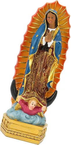 Miniatura 3 de Estatua de Guadalupe, hermosos detalles estatua cristiana elegante pintada a mano para el hogar