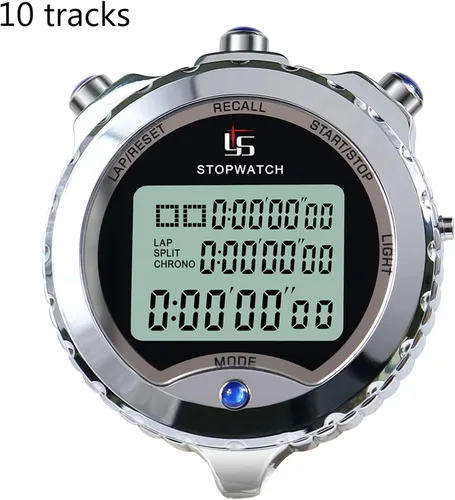 Miniatura 4 de Temporizador deportivo profesional digital con alarma de calendario, temporizador multimano para correr