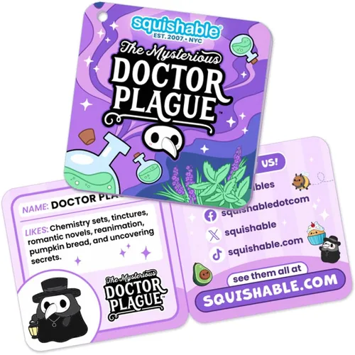 Miniatura 7 de Squishable - Enfermera de la peste - Colección The Mysterious Doctor Plague - 15 pulgadas - Juguete suave coleccionable de peluche - brilla