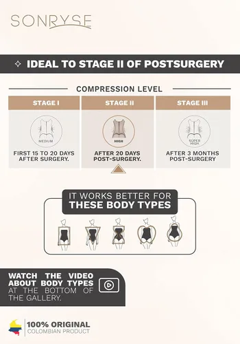 Miniatura 6 de Sonryse Fajas Colombianas Postparto BBL Stage 2 Post Surgical Compression Garments for Women
