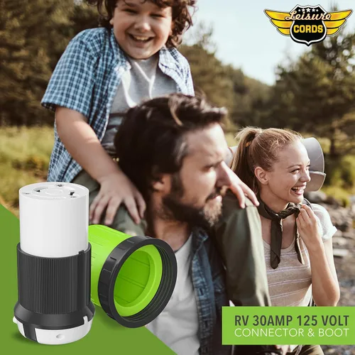 Miniatura 9 de Leisure Cords - Cable de alimentación para autocaravana de 30 amperios, bloqueo de conector de orilla, extremo de repuesto, cierre giratorio marino
