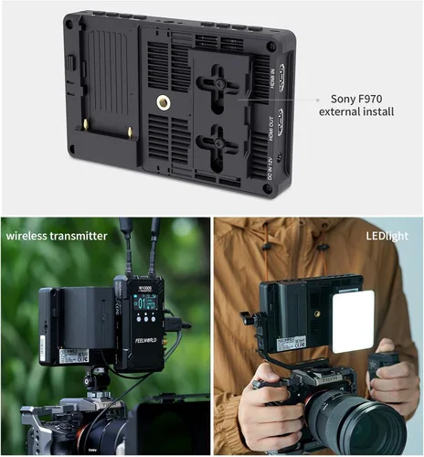 Miniatura 4 de FEELWORLD Batería F6 Pro +NP-F970, cargador, kit de estuche de almacenamiento, pantalla táctil HDMI 4K de 5.5 pulgadas Monitor en cámara 1600nits