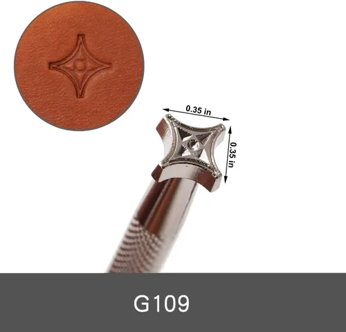 Miniatura 2 de Sellos de cuero, 2 herramientas profesionales de estampado de bordes de cuero para trabajo artesanal (109+84-92)
