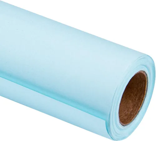 Miniatura 13 de RUSPEPA Rollo de papel de regalo azul marino kraft, 17.5"x 393" (32.8'), papel de regalo reciclable azul para regalos de cumpleaños, cubierta
