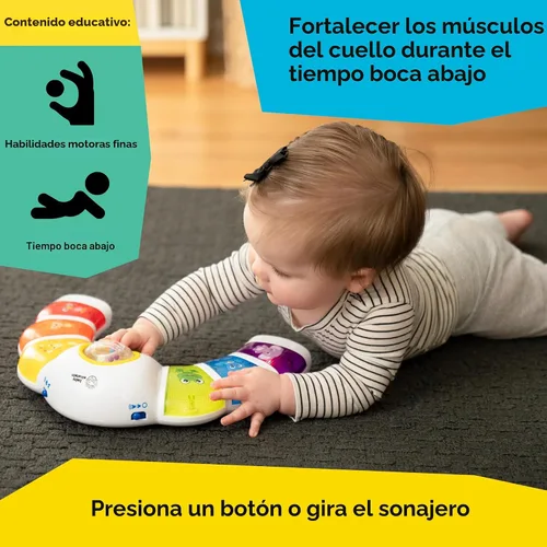 Miniatura 6 de Baby Einstein Glow & Discover - Juguete musical de barra de luz, estación de actividades, juguete para sentarse y boca abajo, juguete de aprendizaje