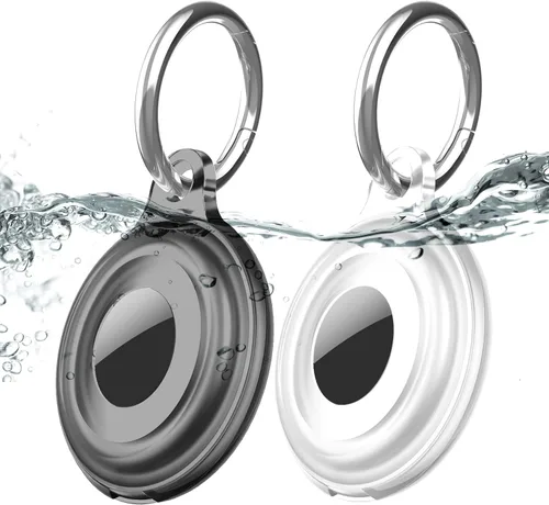 Miniatura 8 de Paquete de 4 fundas porta llaves impermeables IPX8 compatibles con AirTag, ligeras, antiarañazos, fácil instalación, suave de cuerpo completo a