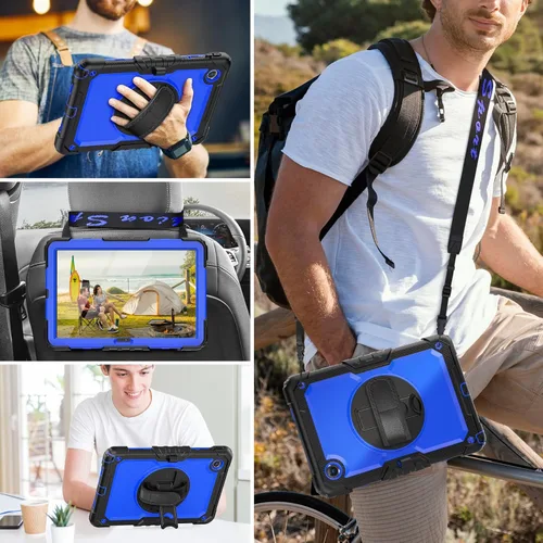 Miniatura 2 de HXCASEAC Funda para Samsung Galaxy Tab S6 Lite de 10,4 pulgadas, protectora con protector de pantalla/correa de mano/soporte para bolígrafo S, a