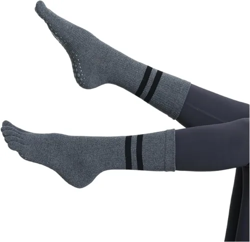 Miniatura 2 de PUCHEN Calcetines antideslizantes de cinco dedos para danza, calcetines de pegamento, calcetines de ejercicio, pilates, yoga, ballet