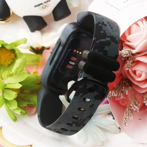 Miniatura 4 de Compatible con Fitbit Ace 3 bandas para niños, diseño suave impreso floral, accesorios de repuesto para Fitbit Ace 3 niños y niñas