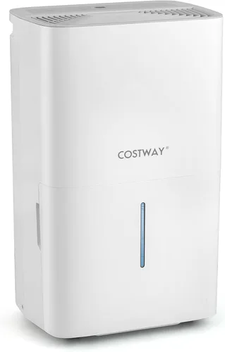 Miniatura 9 de COSTWAY Deshumidificador Energy Star de 65 pintas, 5000 pies cuadrados, deshumidificador portátil grande para sótanos con 2 modos y 3 velocidades