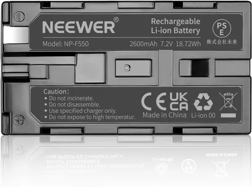 Neewer Batería recargable de iones de litio de 7,2 V 2600 mAh de repuesto para Sony NP-F550/570/530 Compatible con Sony HandyCams Polaroid Otras
