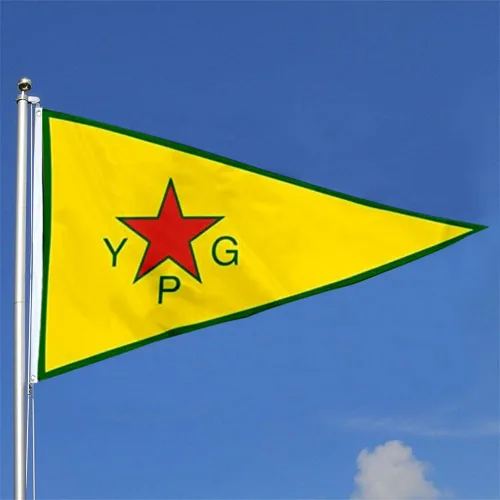 Miniatura 3 de Fyon Unidades de protección del pueblo YPG; bandera oficial del ala armada del Comité Supremo Kurdo 3x5ft