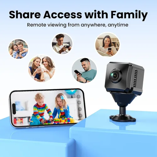 Miniatura 7 de VIDCASTIVE Cámara Oculta 1080P HD Mini Inalámbrica WiFi de Seguridad con Vista de Ángulo Amplio, Detección de Movimiento Humano AI