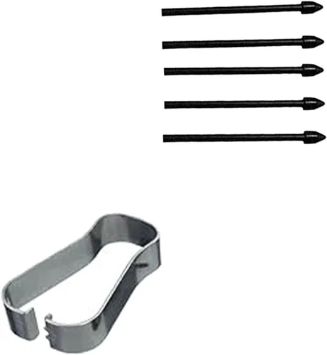 Paquete de 5 puntas de repuesto negras Tab S6 Lite para bolígrafo compatibles con Samsung Galaxy Tab S6 Lite, puntas de repuesto + 1 pinza Puntas