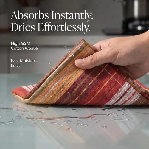 Miniatura 249 de Urban Villa Toallas de cocina 100% algodón para cocina (juego de 6) 20"x30" toallas de cocina altamente absorbentes, juego de ropa de cocina