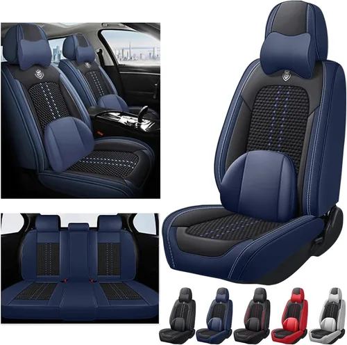 Juego completo de fundas de asiento para Chevy Trailblazer 2021-2023, fundas de asiento de automóvil antideslizantes de seda de hielo, protector de