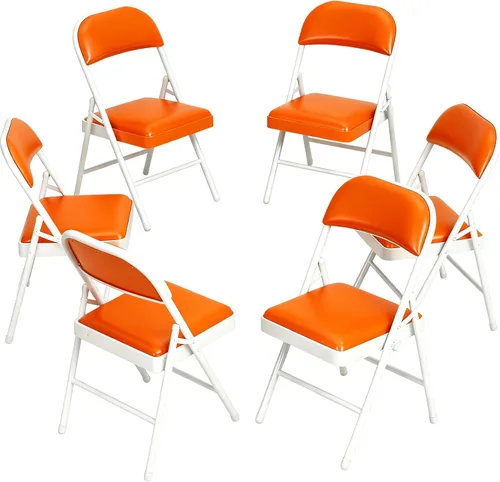 Miniatura 19 de Juego de sillas plegables acolchadas, sillas plegables ligeras, sillas plegables resistentes para comedor, cocina, patio de jardín, fiestas y Negro