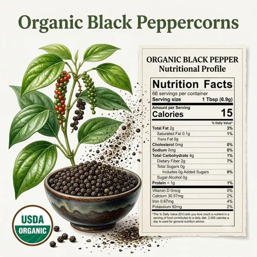 Miniatura 2 de Spicy Organic Ceylon - Granos de pimienta negra enteros de 4 onzas – Certificado USDA y Kosher, sin gluten y sin OMG – Pimienta orgánica pura