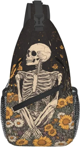Miniatura 24 de Bolso bandolera para hombres y mujeres, mochila cruzada floral de tulipán pastel, mochila casual de senderismo para viajes, deportes, correr, bolsa