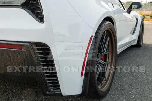 Miniatura 3 de Reemplazo para todos los modelos Chevrolet Corvette C7 2014-2019 GM Factory XL - Par de protectores contra salpicaduras laterales traseros