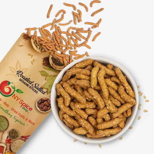 Miniatura 11 de NY Spice Shop Palitos de sésamo cajún – Mezcla de aperitivos tostados de sésamo cajún picante de 1 libra – Bocados crujientes de sabor picante