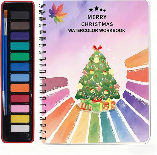 Miniatura 12 de Libros de trabajo de acuarela, kit de pintura de acuarela para principiantes, perfecto para regalar para despertar creatividad y alegría para Ramo