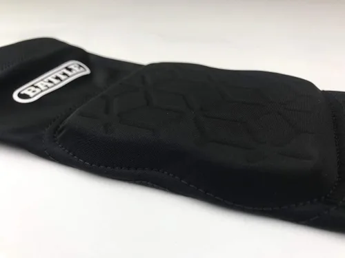 Battle Manga de fútbol acolchada para codo y antebrazo para deportes, manga acolchada de compresión, accesorio de fútbol de máxima protección
