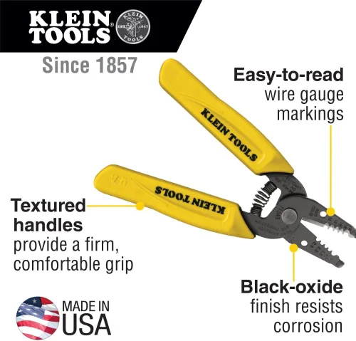 Miniatura 3 de Pelacables/cortador Klein Tools 11045, amarillo 10 – 18 AWG Solid Wire