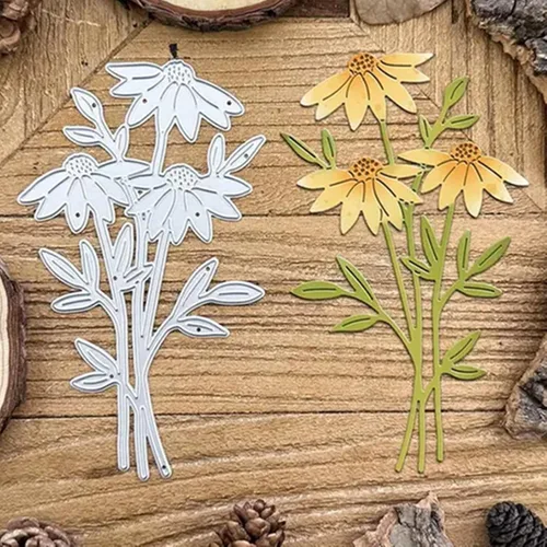 Miniatura 12 de 1 troquel de corte de flores de margarita, troqueles de flores, plantillas de corte de metal DIY Scrapbooking Artist para álbumes de recortes, Flor