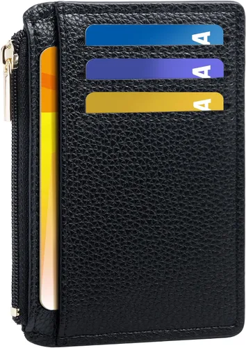 Miniatura 18 de Tipmile Tarjetero compacto para tarjetas de crédito con ventana de identificación para mujer, delgada y minimalista, bolsillo frontal, cartera