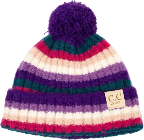 Miniatura 2 de Funky Junque Exclusives Baby Infant Beanie Knit Warm Winter Pom Pom Skull Cap Hat
