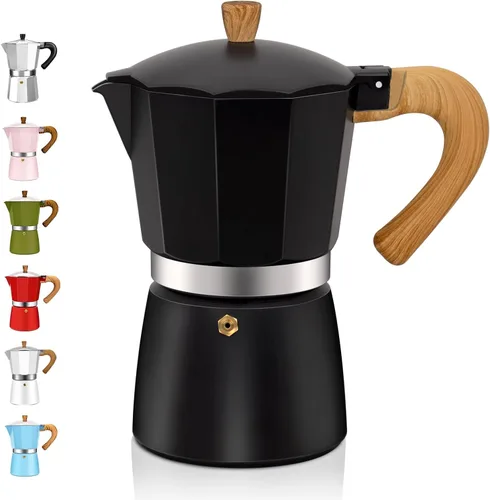 Miniatura 10 de Estufa de aluminio de 2 tazas de café expreso Moka Pot Express Percolator Italiano Classic Mocha Máquina de café para café italiano y cubano Plateado