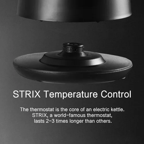Miniatura 9 de Hervidor eléctrico de acero inoxidable de 1.5 L, tetera de doble pared de tacto fresco, hervido rápido, control preciso de temperatura, pantalla