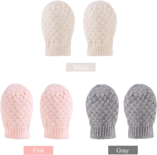 Miniatura 29 de Guantes de punto para bebés, niños y niñas, guantes de invierno para recién nacidos, guantes de 0 a 3 años