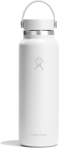 Miniatura 61 de Hydro Flask - Botella de agua de acero inoxidable aislada - Boca ancha con tapa flexible, sin derrame, a prueba de fugas y recargable de 40 oz Negro