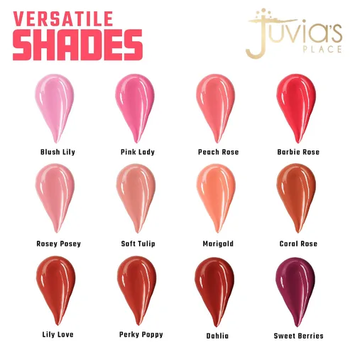 Miniatura 3 de Juvia's Place Rubor líquido coloreado BlushLily – Tinte rocío mejillas maquillaje brillo pigmento belleza duradera cosméticos suaves cremosos