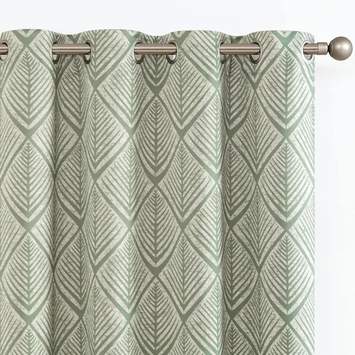 Miniatura 16 de jinchan Cortinas 80% opacas para dormitorio, cortinas con patrones geométricos para sala de estar, tratamientos de ventana para oscurecer