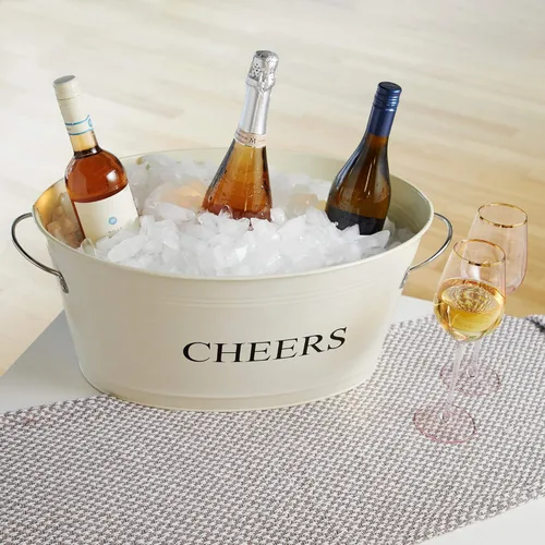 Miniatura 7 de Cubos de Bebida Twine Cheers, Cubos Galvanizados para Entretener, Cubos de Bebidas para Fiestas, Gran Cubo de Hielo y Canasta de Regalo, Cubos