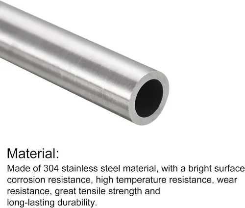 Miniatura 3 de uxcell Tubo de acero inoxidable 304, metal de 10 mm de diámetro exterior x 1,5 mm de grosor de pared, tubo de 300 mm para maquinaria industrial